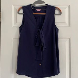 Lilly Pulitzer Dahlia Silk Tank - Navy